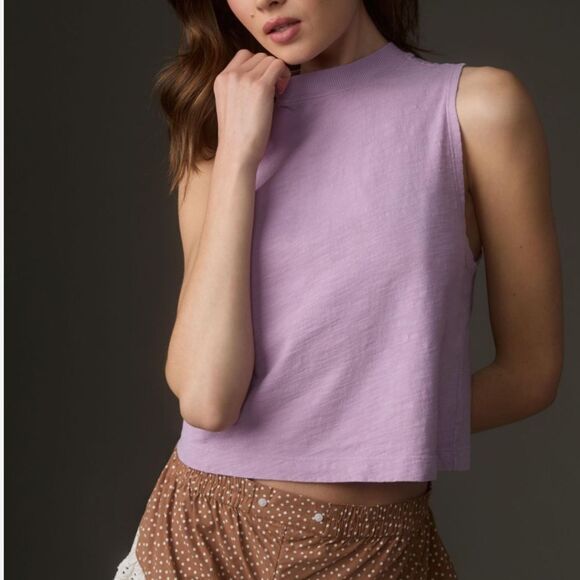 NWOT Anthropologie x Pilcro Purple Sleeveless Muscle Tank Small - Picture 1 of 6
